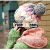 Fashion pompom knitted or wool winter hats straw hat