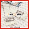 Ladies spandex half finger string knit gloves
