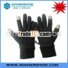 black lycra touch Glove keep warm and good elasticity