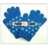 Ladies Jacquard Knitted Heart Pattern Gloves