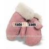 shearling turn cuff sheep skin gloves