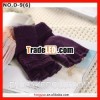 2013 new style winter cute purple knit half finger gloves women