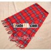 Check Pattern Red Thread Men Scarf