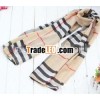 British style square lattice polyester scarf