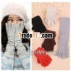Knitted Wool Fashion Winter Gloves With Pompons