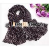 Sweet peach heart polyester scarf