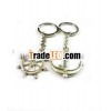 Metal keychain as a set for Anchors in rhodium colors