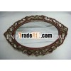 antique flower design metal mirror tray(P06004k)