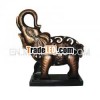 Home decor. Elephant statue decoration in copper finish