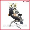 13'' decorative owl painted metal decor
