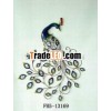Peacock Metal Wall Hanging with Jewels wildlife Home Decor