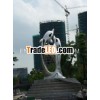 Garden Metal Stainless Steel Dolphin Animal Art Statue
