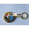hard enamel with 4k colorful printing and pure-gold finished metal keychain