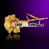 24k gold foil flower brooch promotion gift hot selling in valentine's day