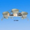 Cream Metal Plant Stand-3pots