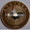 luck chicken metal souvenir coin