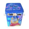 square tin coin bank