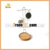 wire with wood cup rack