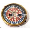 COLORFUL DIAL BRASS NAUTICAL SHIP'S COMPASS