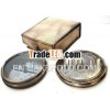 Brass 40 Years Calender on Compass with Leather Box / ship compass / promo Gifts compass 13110