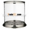 white pillar candle lantern