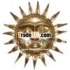 Brass Sun Mask India Carving Artifacts Arts Religious Crafts Metal Craft