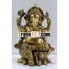Metal statue Handcrafted Indian God Ganesha Statue Ganesha Hindu idol Prayer Temple Figurine