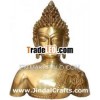 Brass Buddha Buddhist Sculpture India Work Souvenir Metal Craft
