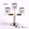 5808NP Crystal Candle Holder with metal stand