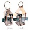 two metal candle lantern