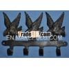 Key Hook Three Flying Bird Sculpture Brass Metal Made