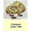 Paper weight sundial compass with wooden base