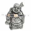 White Metal Laughing Buddah