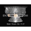 Decorative Fruit Bowl / White Metal Oval Fruit Bowl