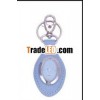 Clock keychain with key holder