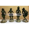 A set of Brass Indian Lady Musician statue for Home decoration