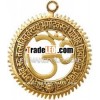 Om Symbol with Gayatri Mantra Hindu Religious Artifact Handicraft Metal Craft