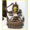 Brass Goddess statue with 24k Gold face