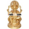 Ganesha - Brass Made Figure Hindu Religious Art Indian God Handicraft Metal Craft
