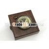 pocket compass, , nautical gift compass- compass with wooden box-13128