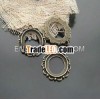 metal round cameo setting for jewelry decoration