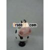 metal cow brush pot deco.