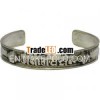 Tibetan Wide Inscription Mantra Mani Bracelet Buddha Art Gift Metal Craft