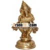 Brass Musician Lord Ganesha India Artifacts Indian God Souvenir Home Decor