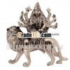 White Metal Statue of God Ambe maa ji