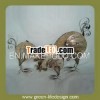 Bulk metal welding crafts cock statue