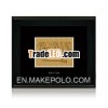 Gold Foil Arabic Calligraphy Presented in Wooden Frame