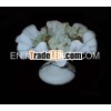Fruit Bowl craved from a single stone of white marble. Thin flower design is given into fine shape w