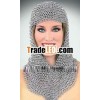 Butted Steel Zinc Coif (Chain-mail hood) re-enactment