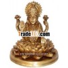 Hindu Deities Goddess Lakshmi India Brass Carving Art Handicraft Metal Craft